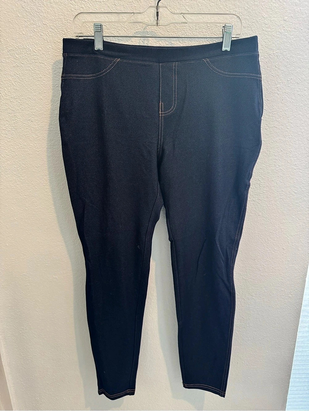 No Nonsense Stretch Denim Leggings Blue Large